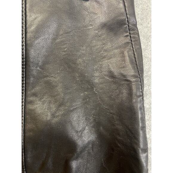 Free People Mini Skirt Womens Size 2 Black Faux Leather Grunge Goth - Picture 6 of 9